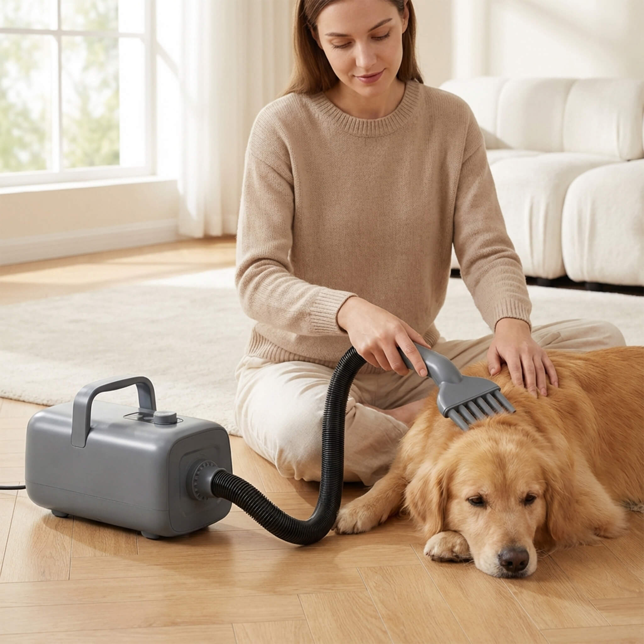 Pet Hair Dryer with Adjustable Speed/Temperature, Grooming Dryer