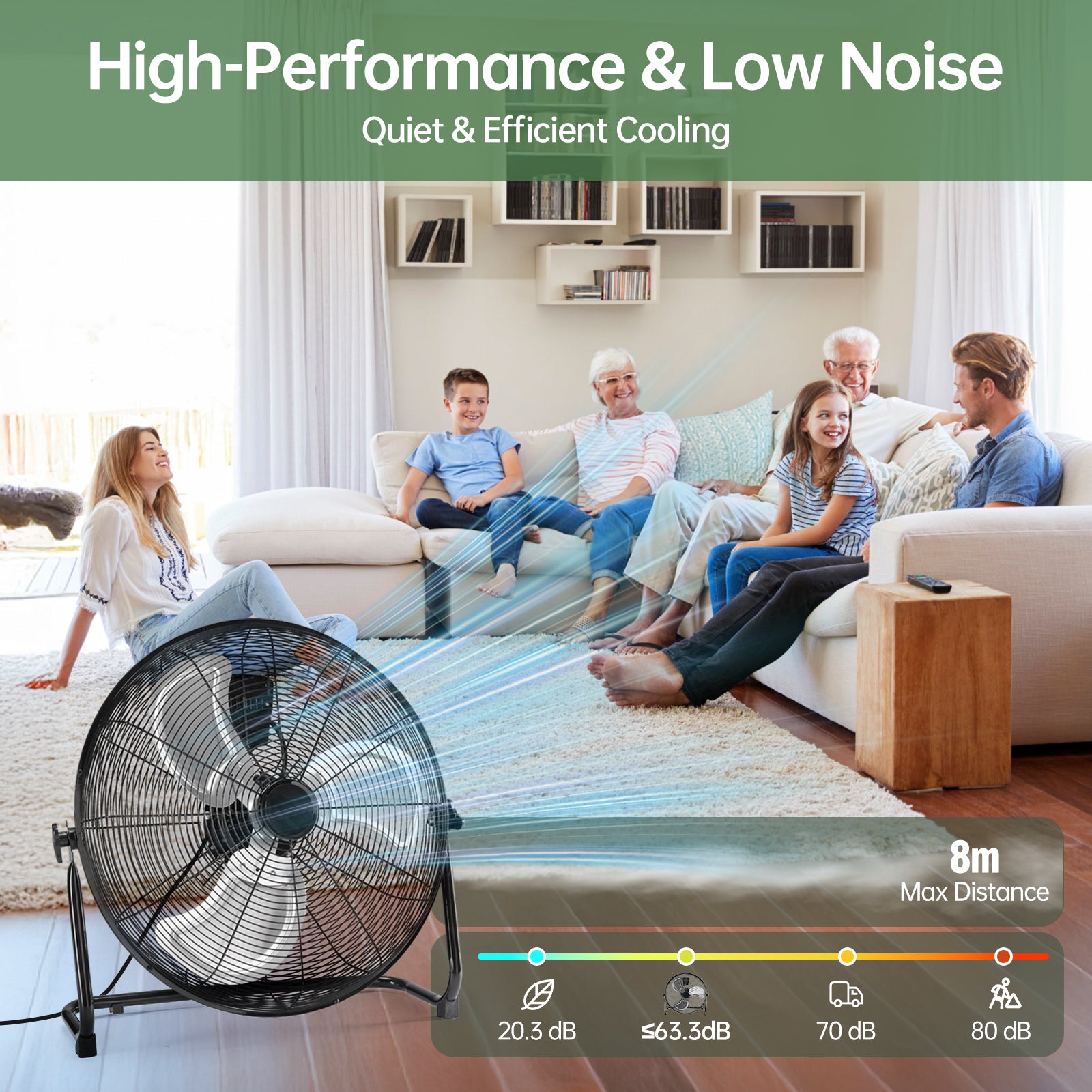 Industrial High-Velocity Floor Fan