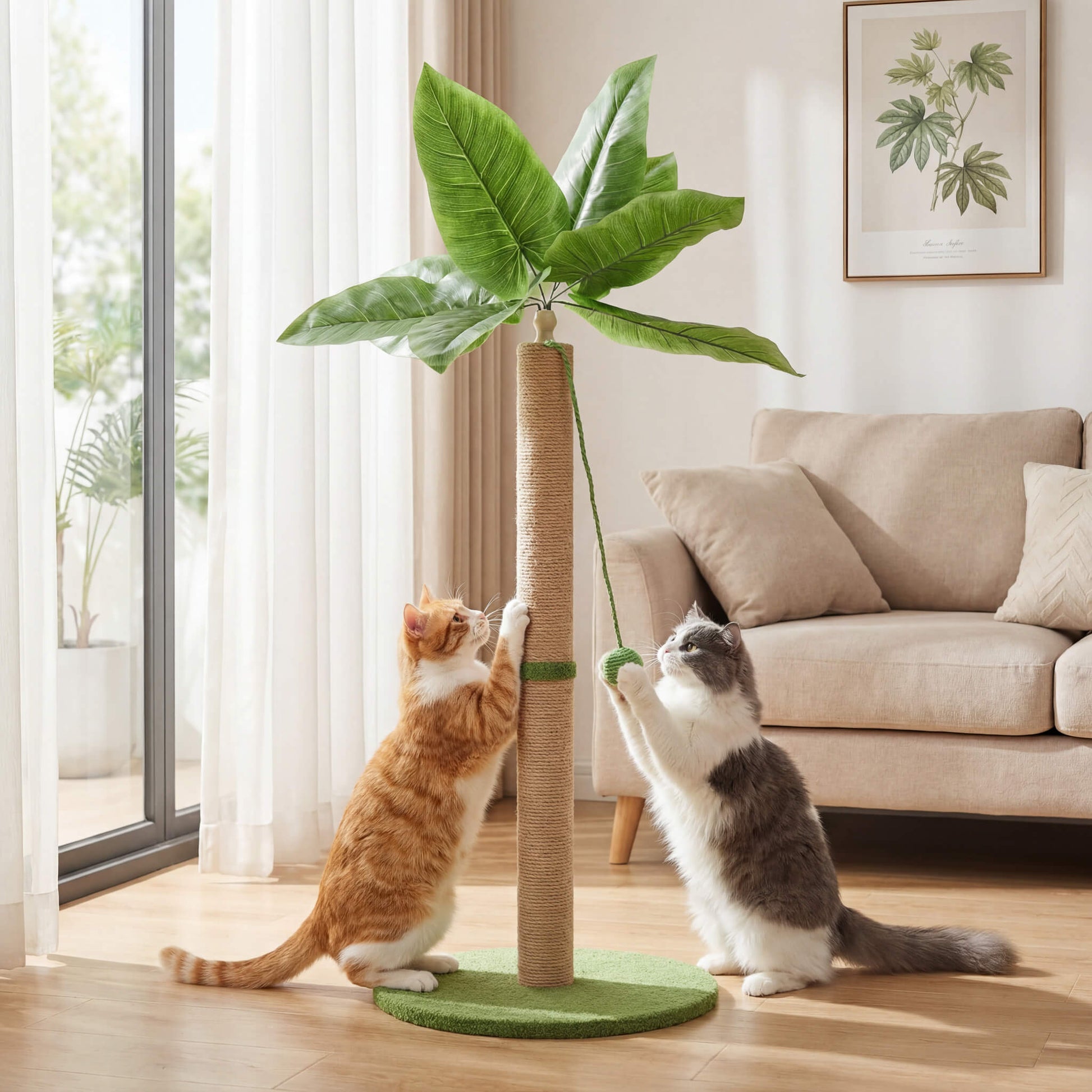 33" Small Plush Cat Tree Tower with Condo