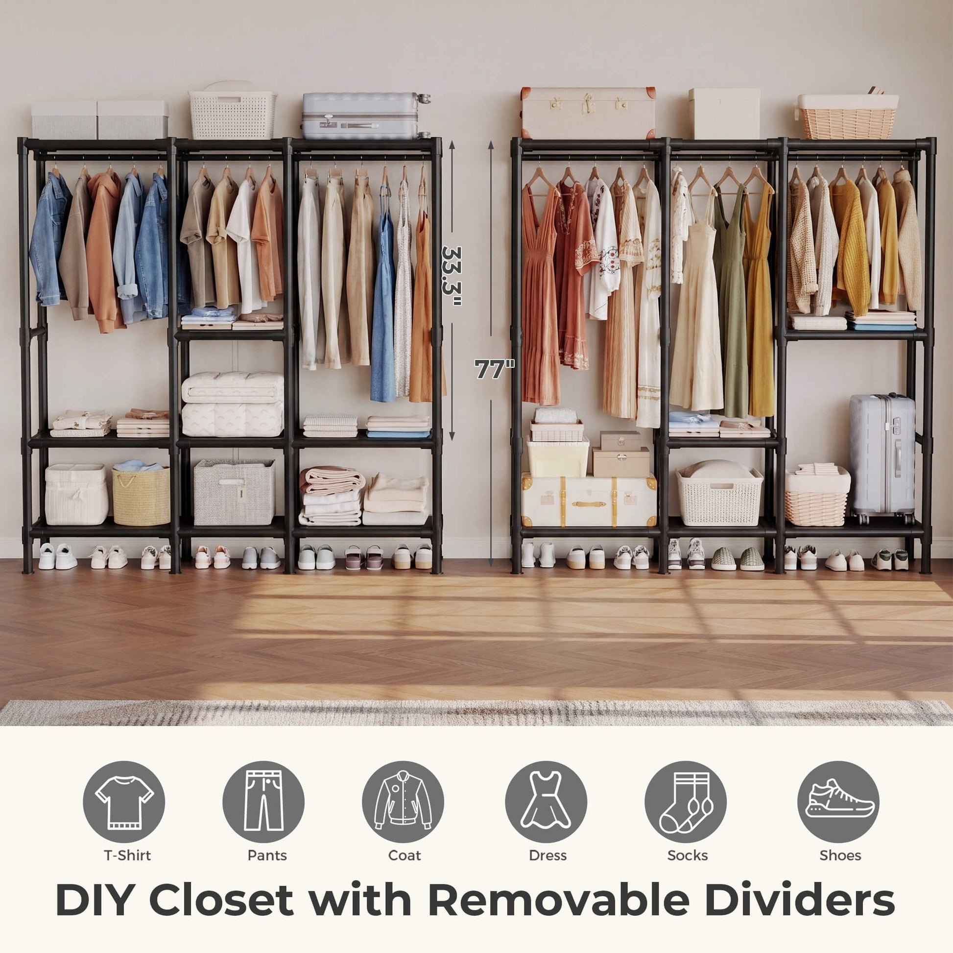 Heavy-Duty Portable Wardrobe—Designed for Small Spaces