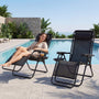 Portable Camping Folding Chaise Lounge Chair（Set of 2）