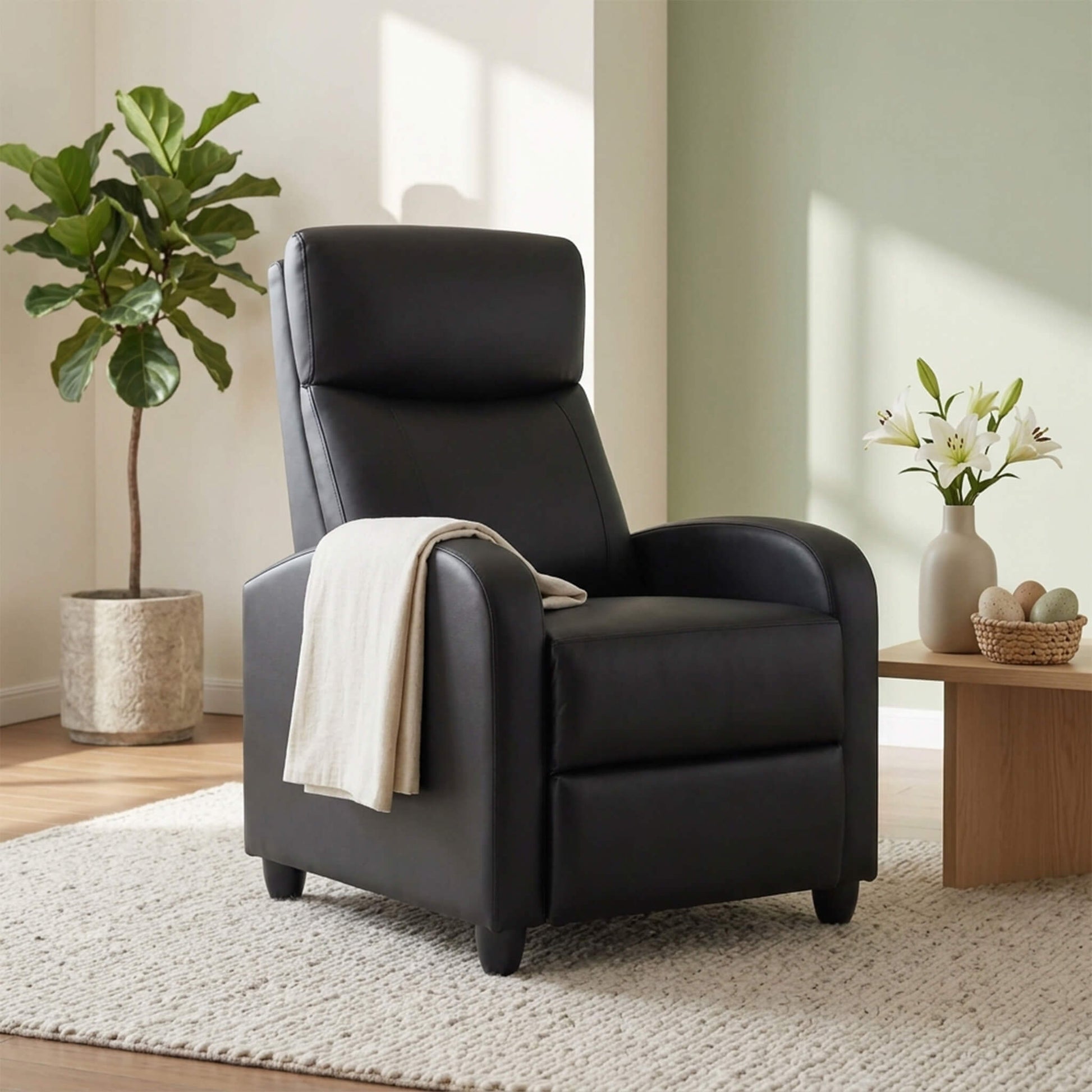 Manual Recliner Massage and Heating for Living Room