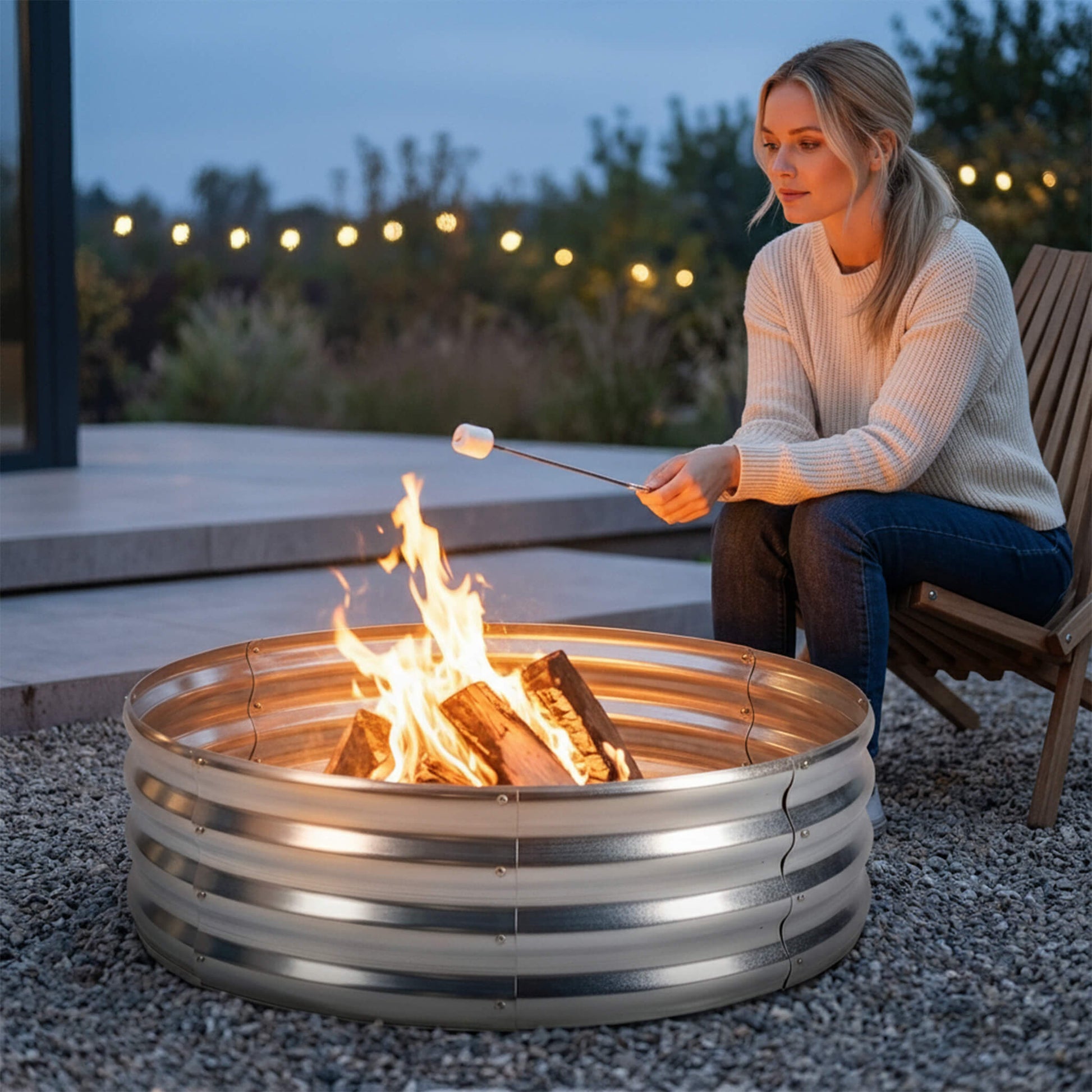 4FT Diameter Multi-Functional Camp Fire Ring Pit