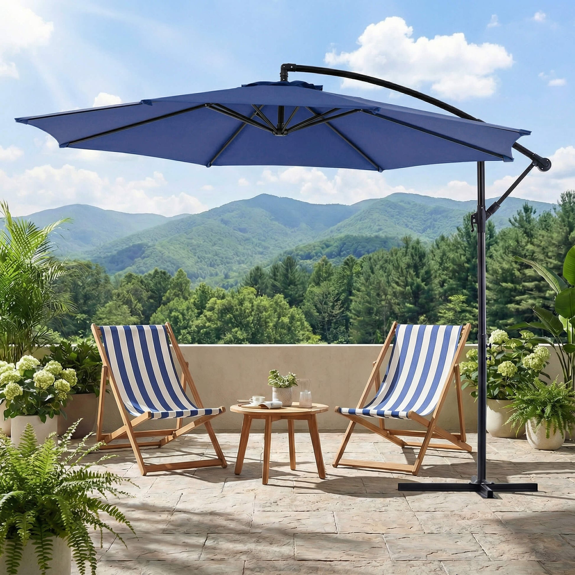 Patio Umbrellale ，Outdoor Table Umbrella with Tilt and Crank