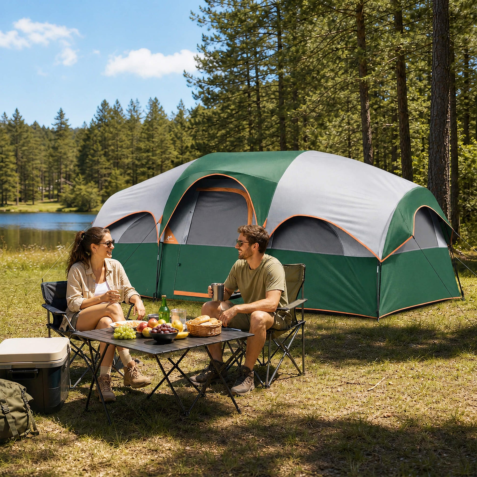 8‑Person Family Camping Tent for Outdoor Camping