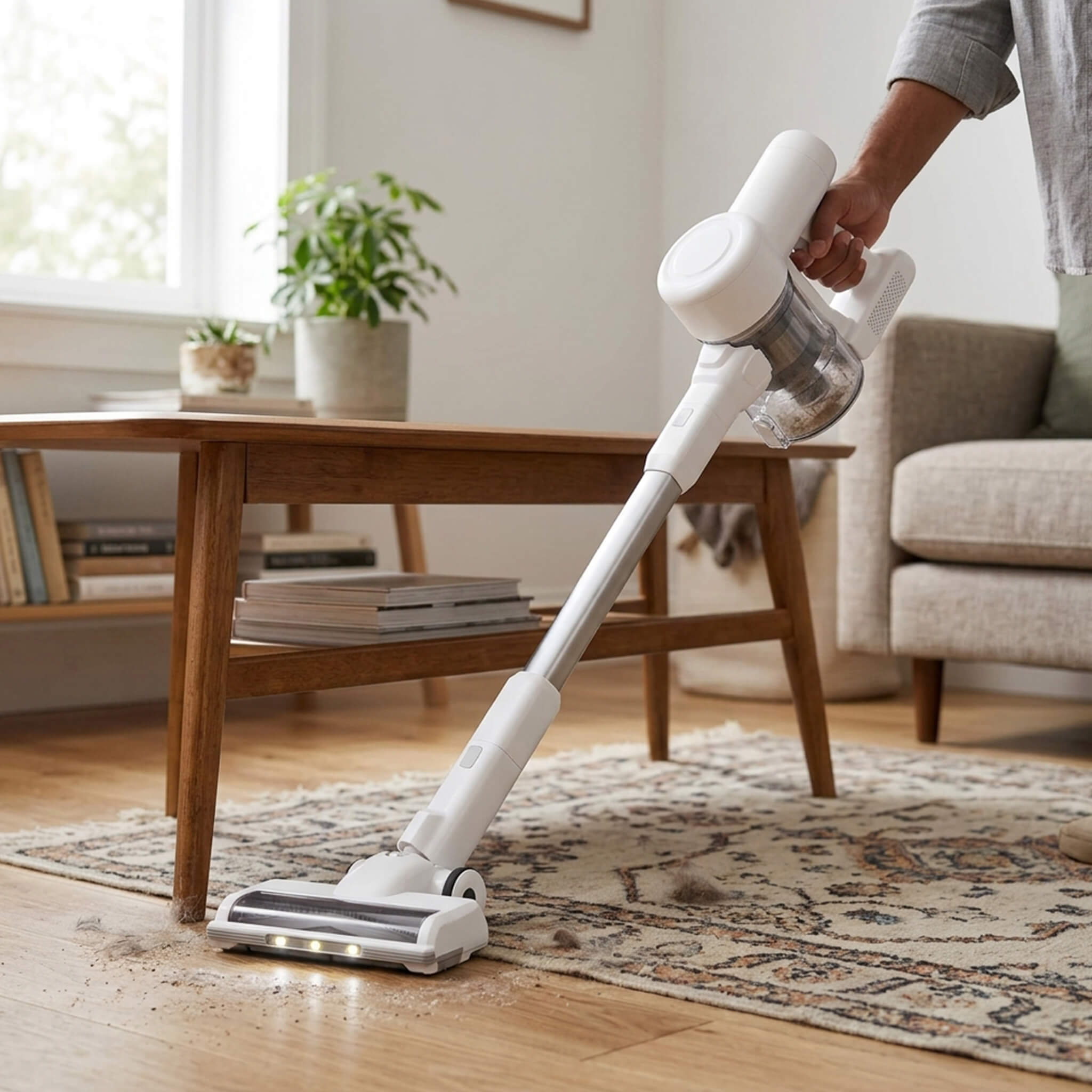 Vacuum Cleaner Cordless with LED Lights for Home Use