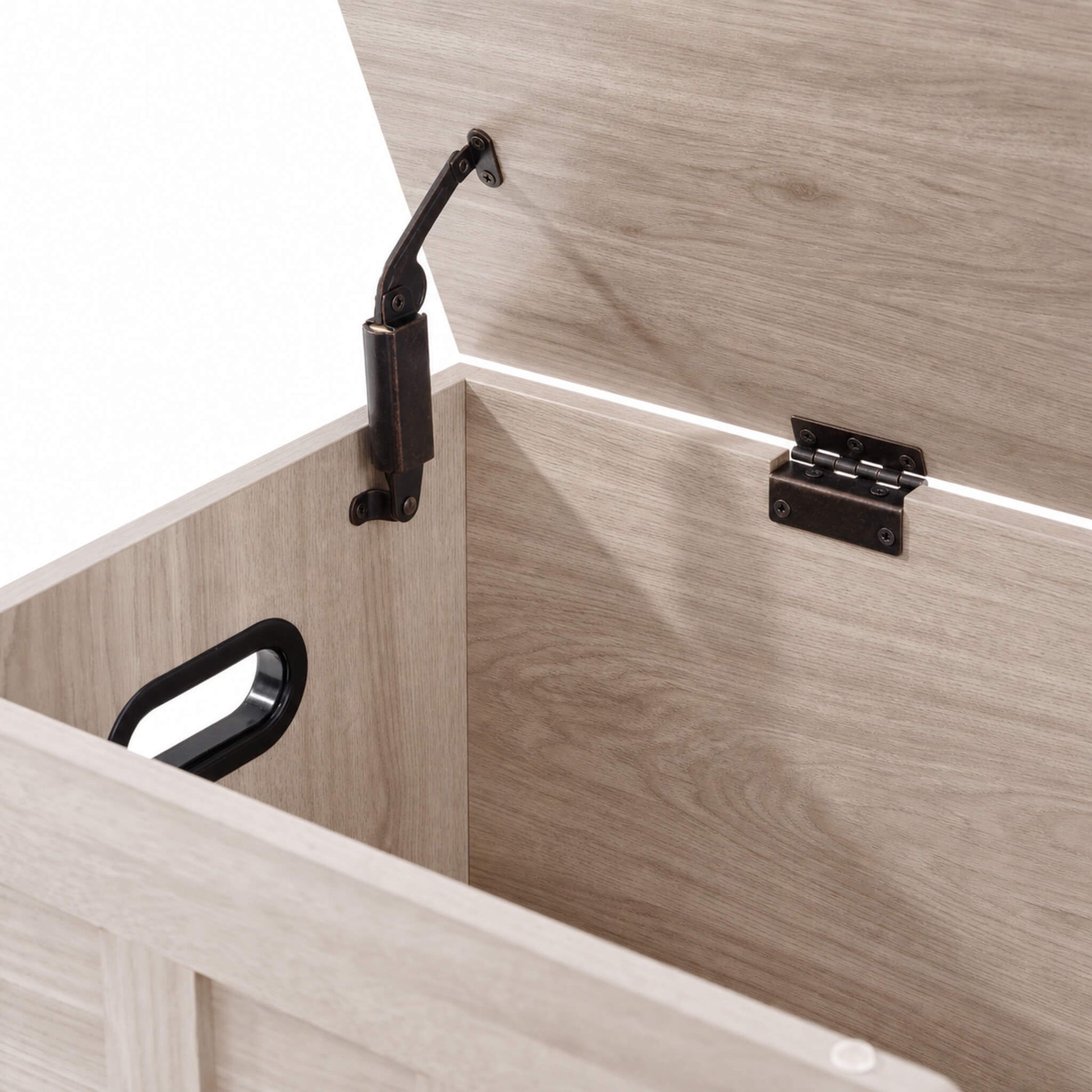 Wooden Storage Bench with Soft-Close Lid