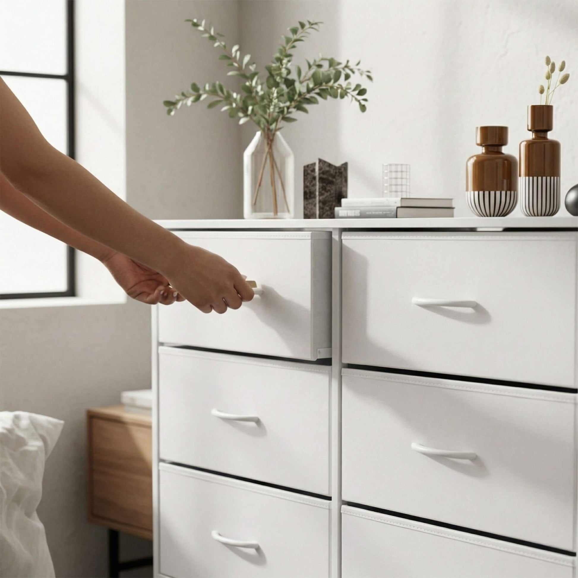 TV Stand with Wide Drawers for Bedroom