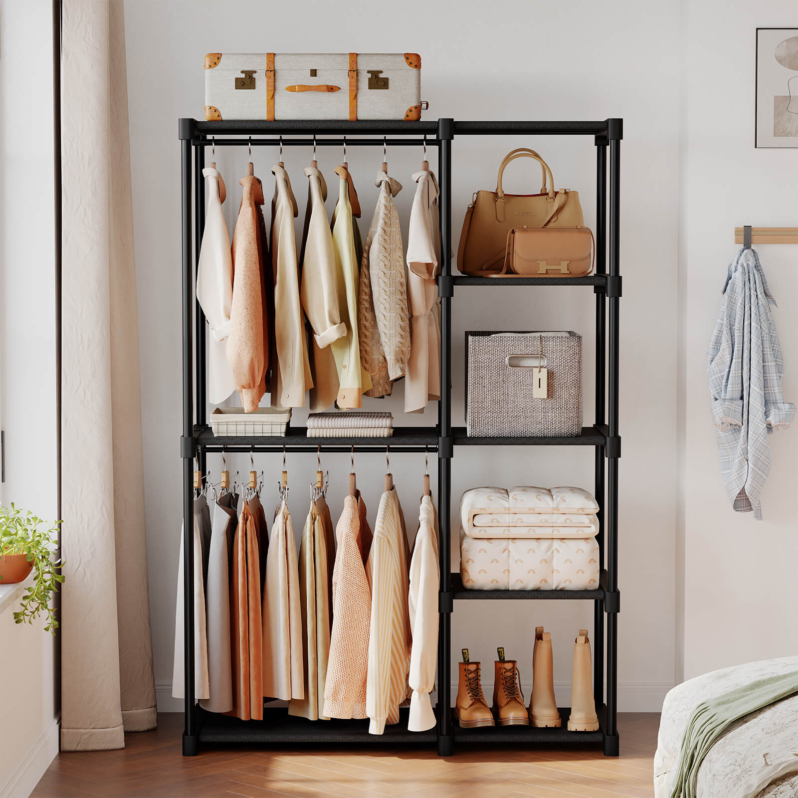 Lightweight, Portable, Freestanding Clothes Rack