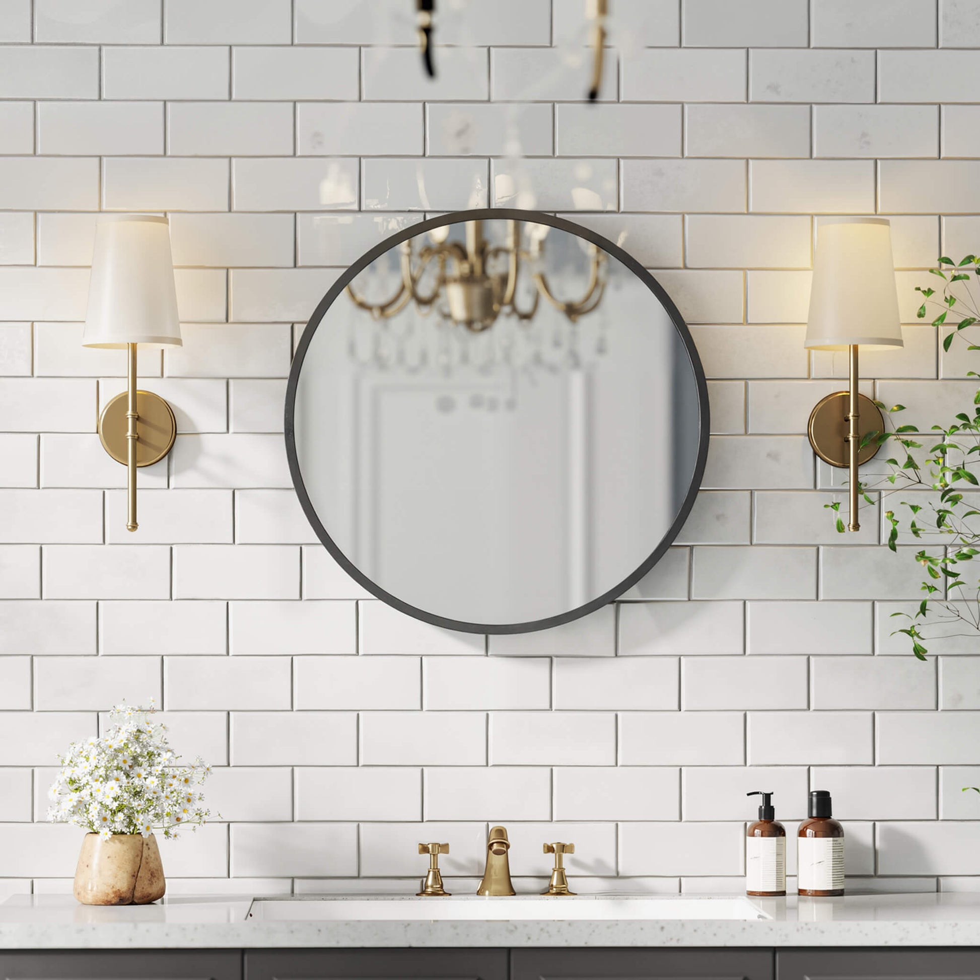 Elegant Round Wall Mirror for Home