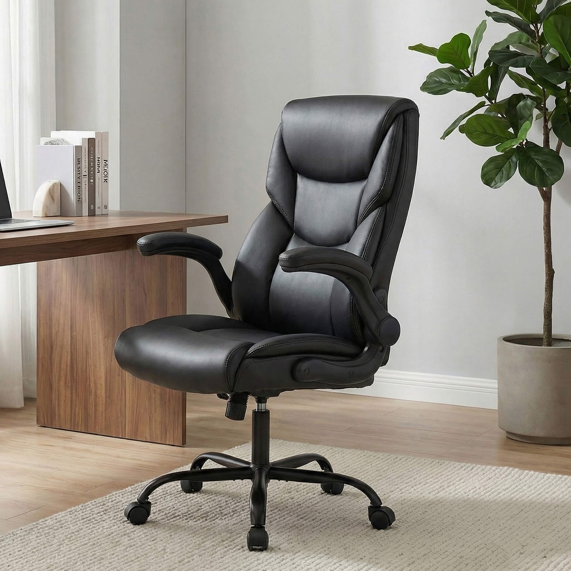 Office Chair PU Leather Metal Base