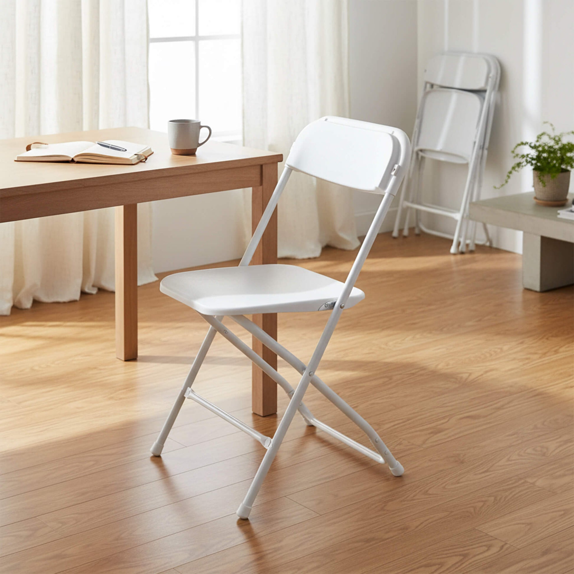 Lightweight Plastic Folding Chair for Indoor & Outdoor Use（4-Piece Set）