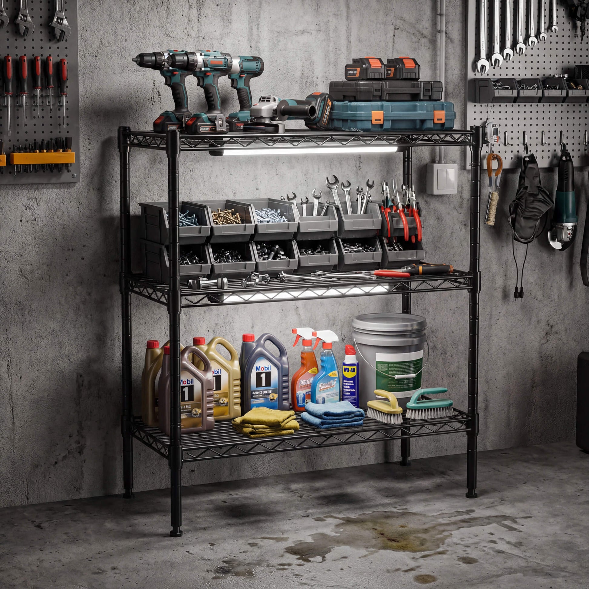 Adjustable Metal Storage Shelves