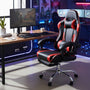 Gaming Chair with Footrest Upholstered Armrests for Home Office