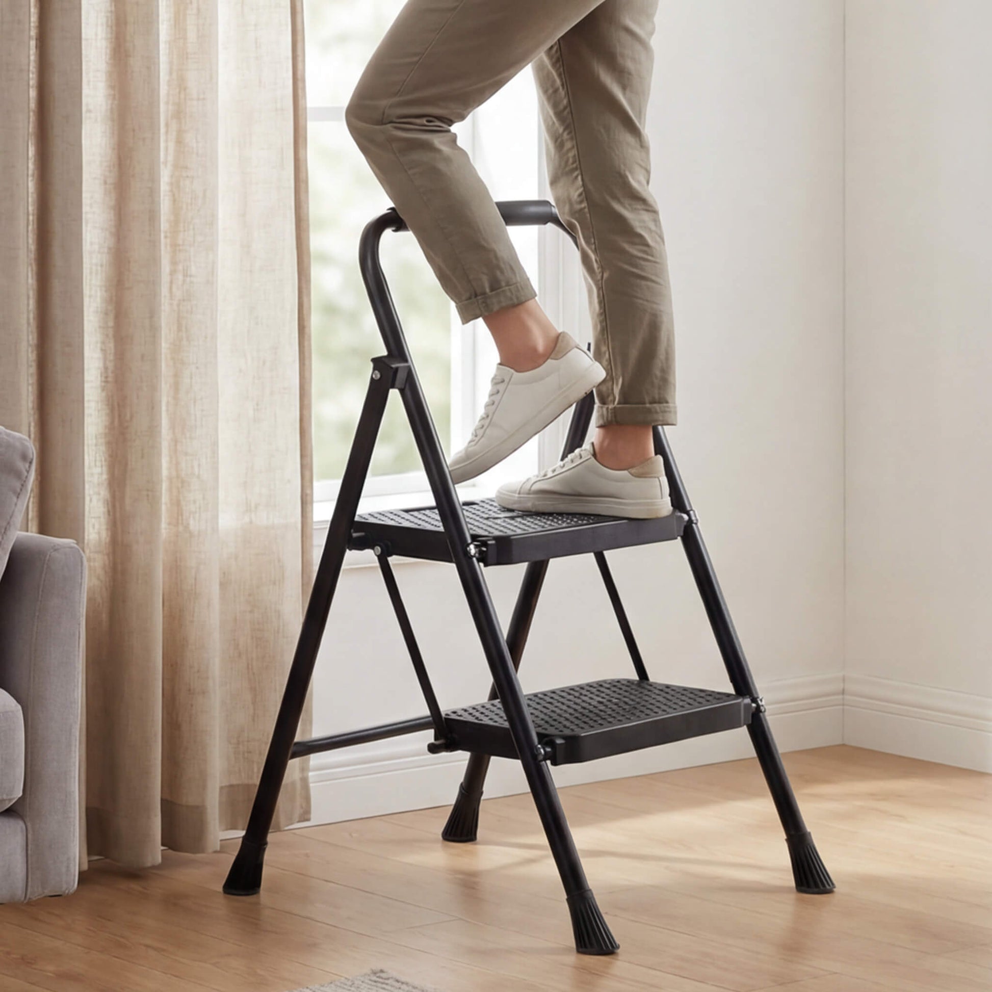 Anti-Slip Ladder for Accessing and Storing Items