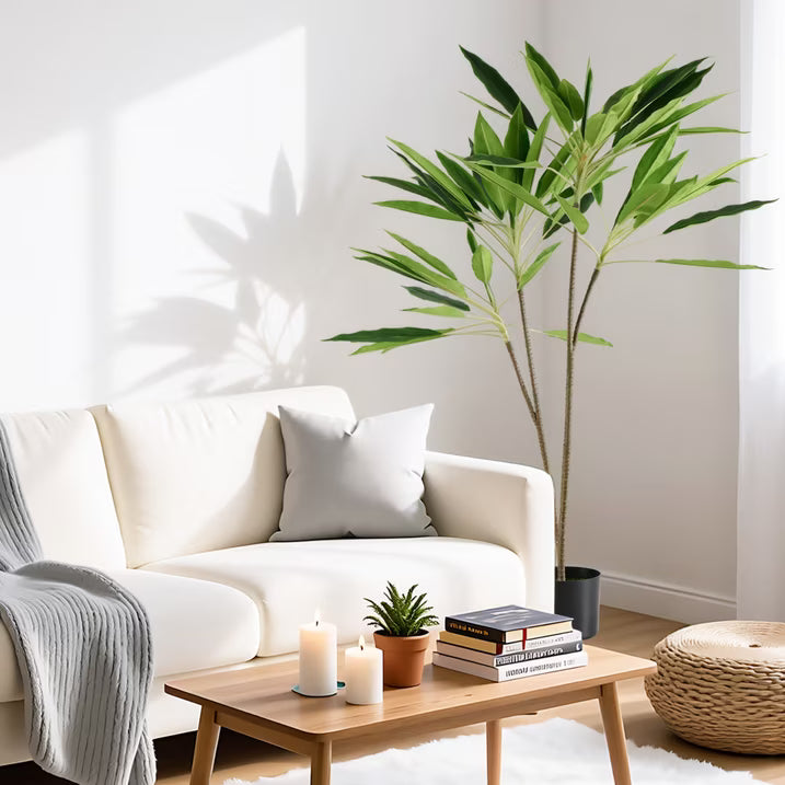 51" Artificial Dracaena Tree - Lifelike Faux Silk Plant for Home & Office
