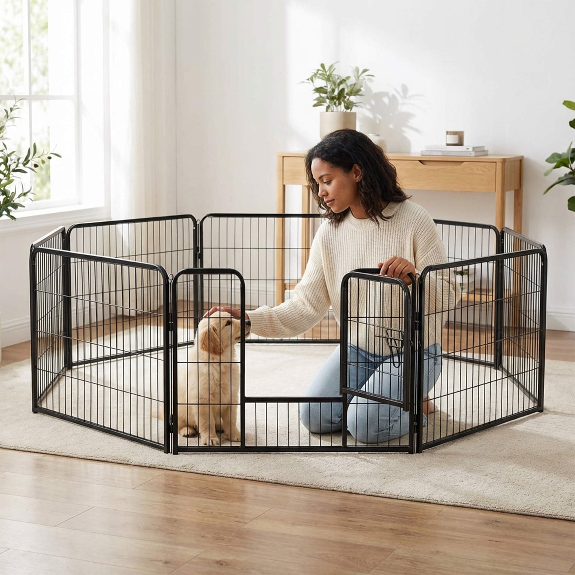 Dog Fence Collapsible for Garden Patio