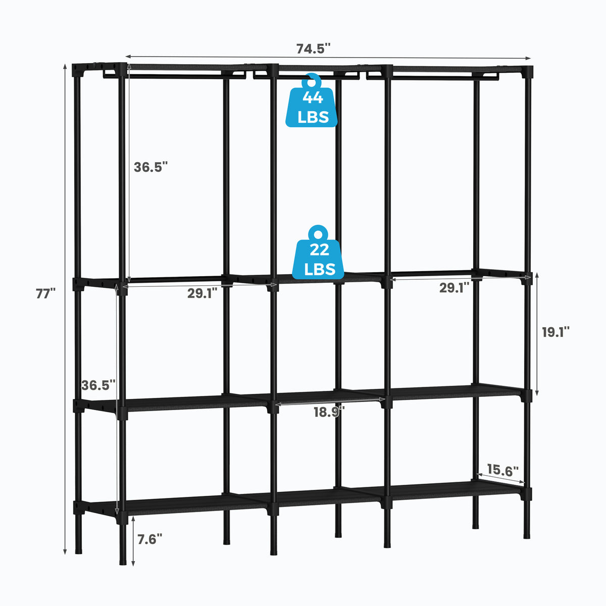 Heavy-Duty Portable Wardrobe—Designed for Small Spaces