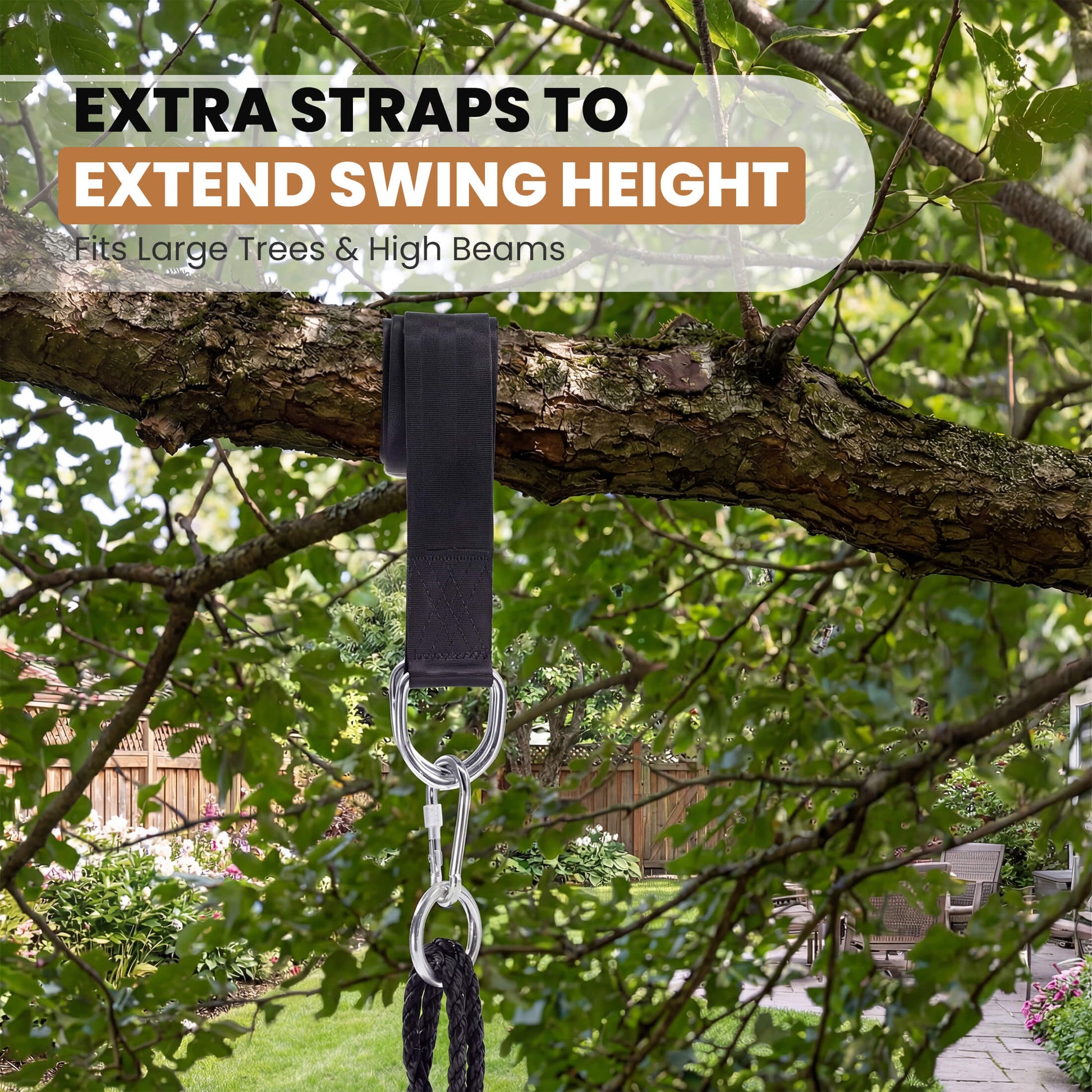 Adjustable Rope Saucer Swing for Backyard