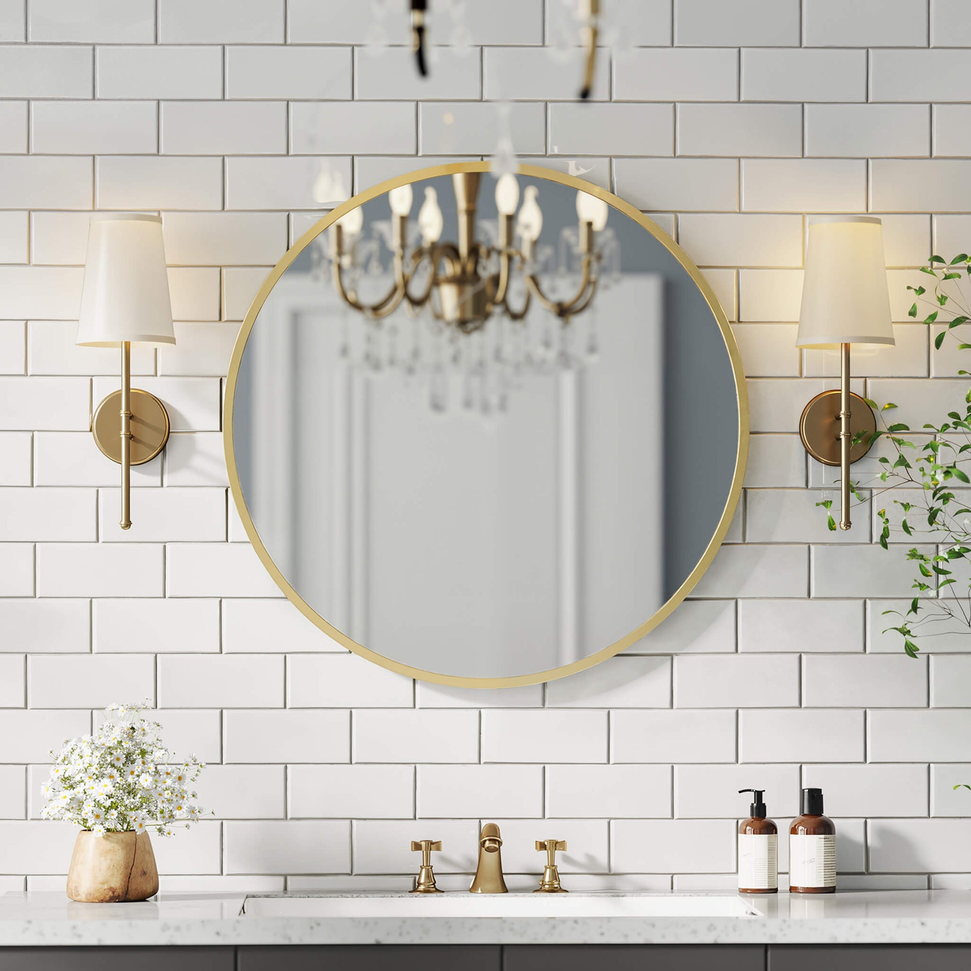 Elegant Round Wall Mirror for Home