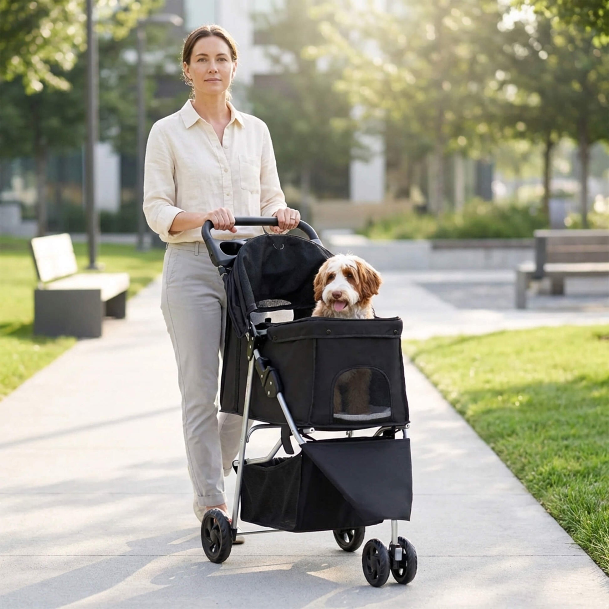 Foldable Pet Outdoor Stroller