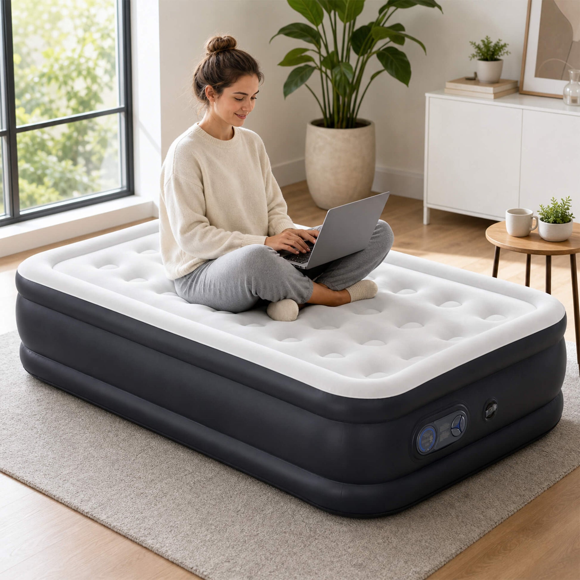 Portable Quick-Inflating Air Mattress