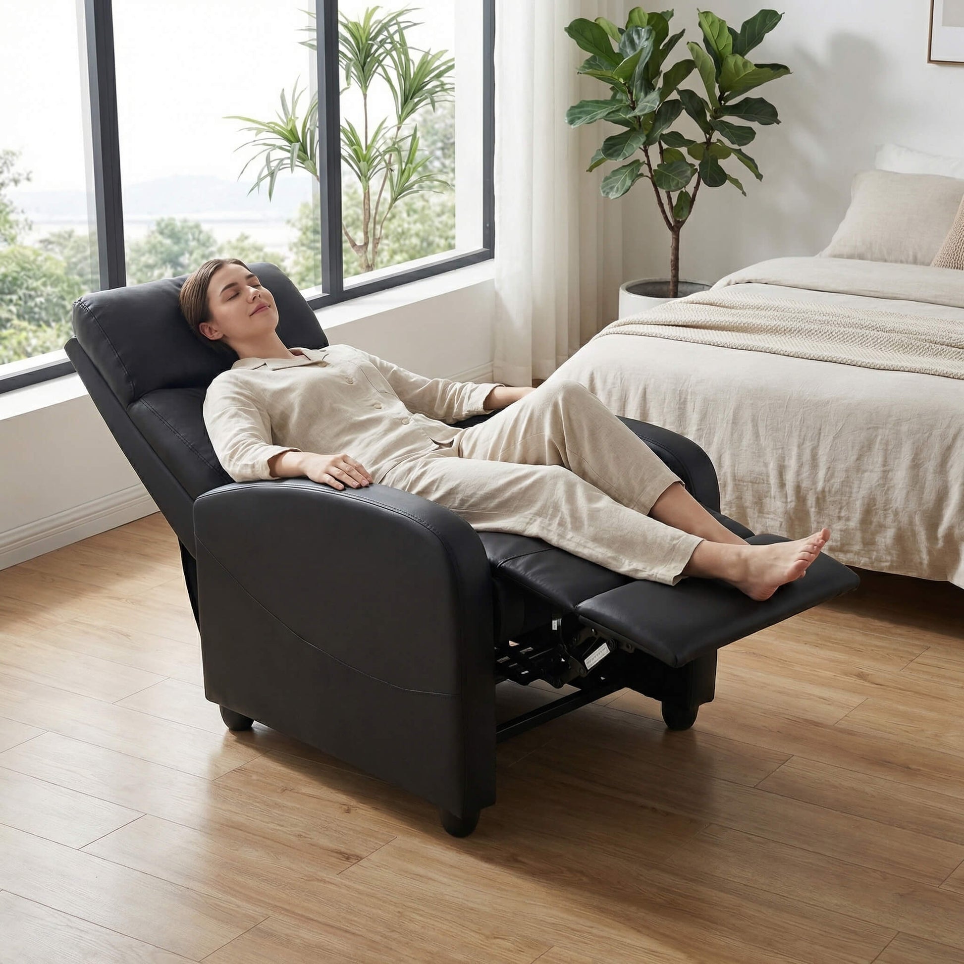 Manual Recliner Massage and Heating for Living Room