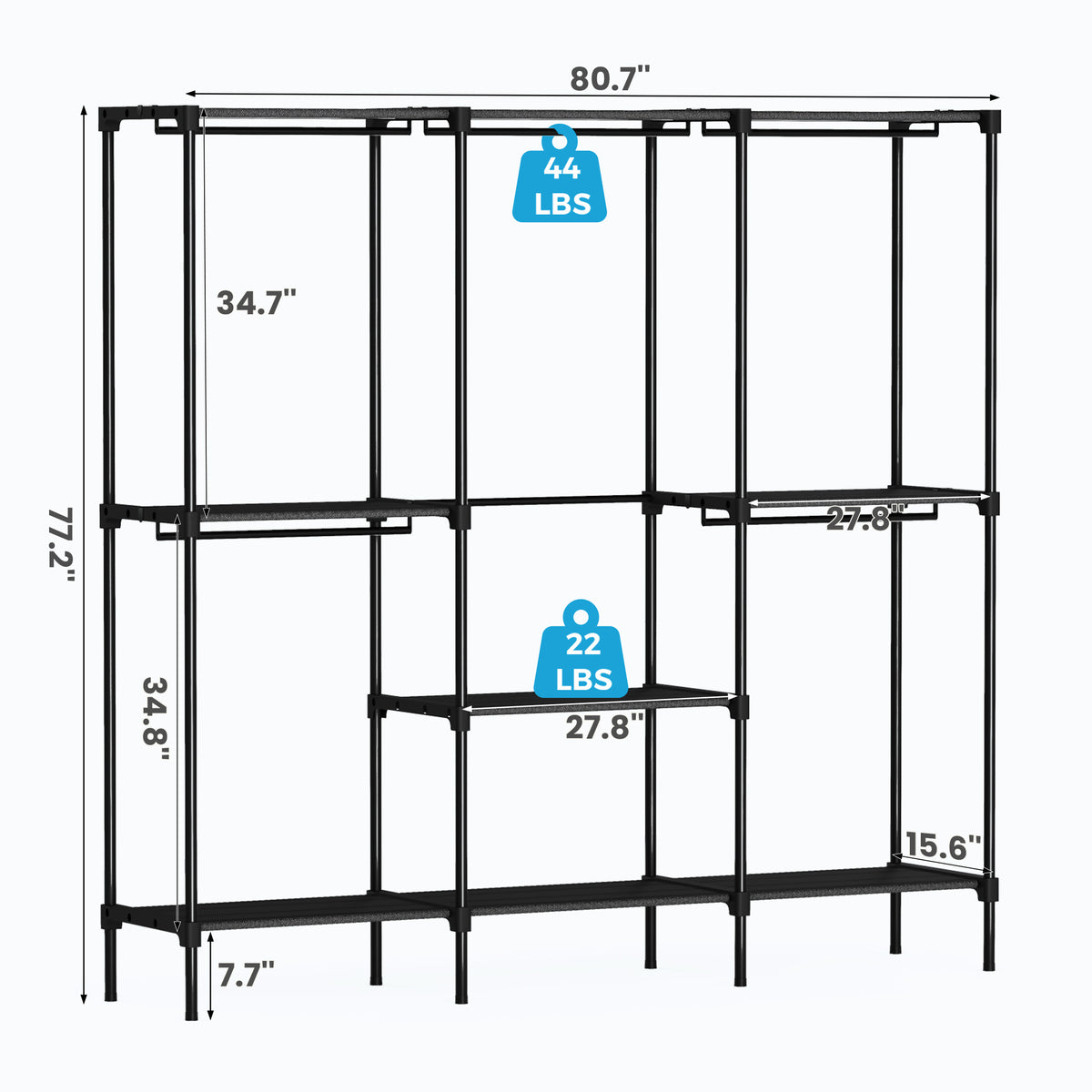 Heavy-Duty Portable Wardrobe—Designed for Small Spaces