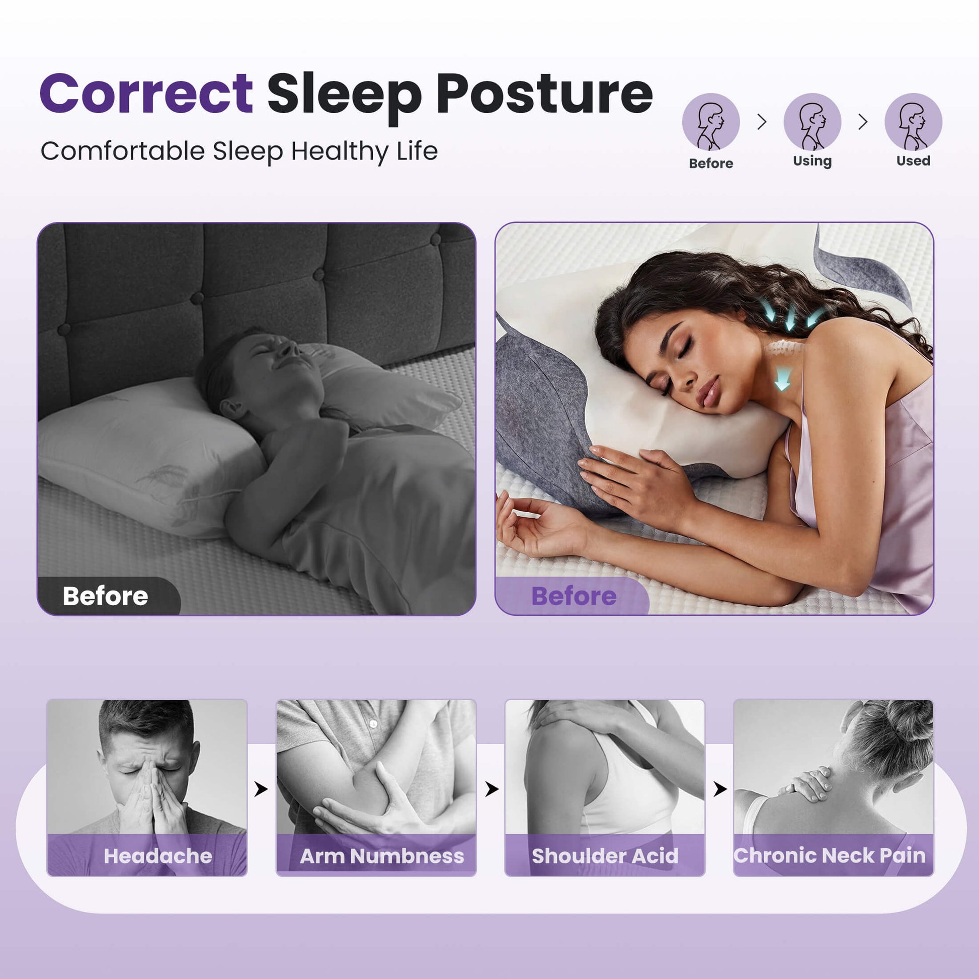 Ergonomic Cervical Pillow