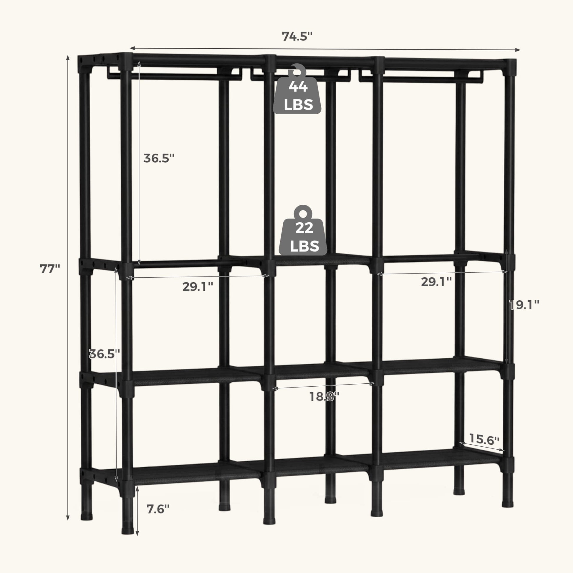 Heavy-Duty Portable Wardrobe—Designed for Small Spaces