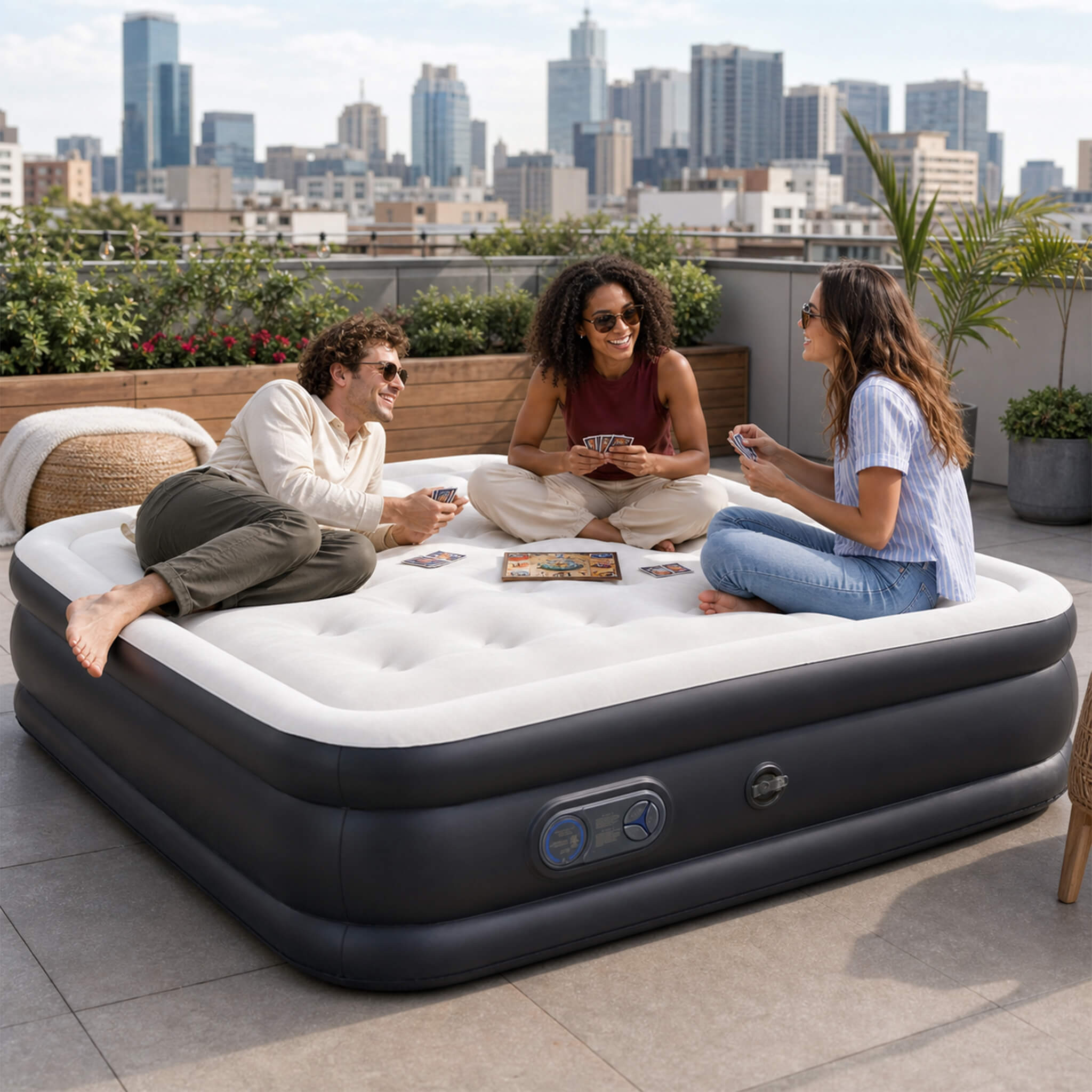 Portable Quick-Inflating Air Mattress