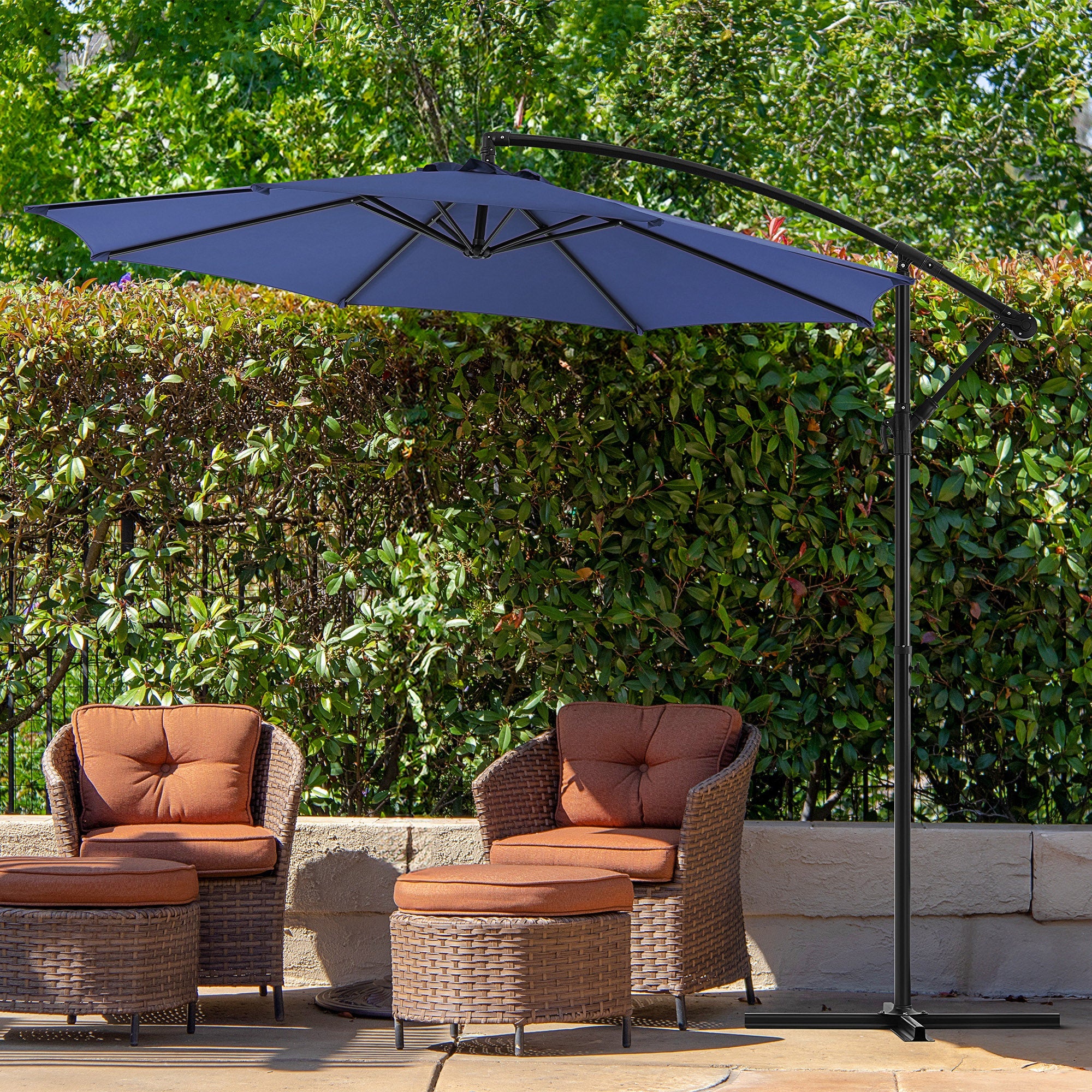 Patio Umbrellale ，Outdoor Table Umbrella with Tilt and Crank
