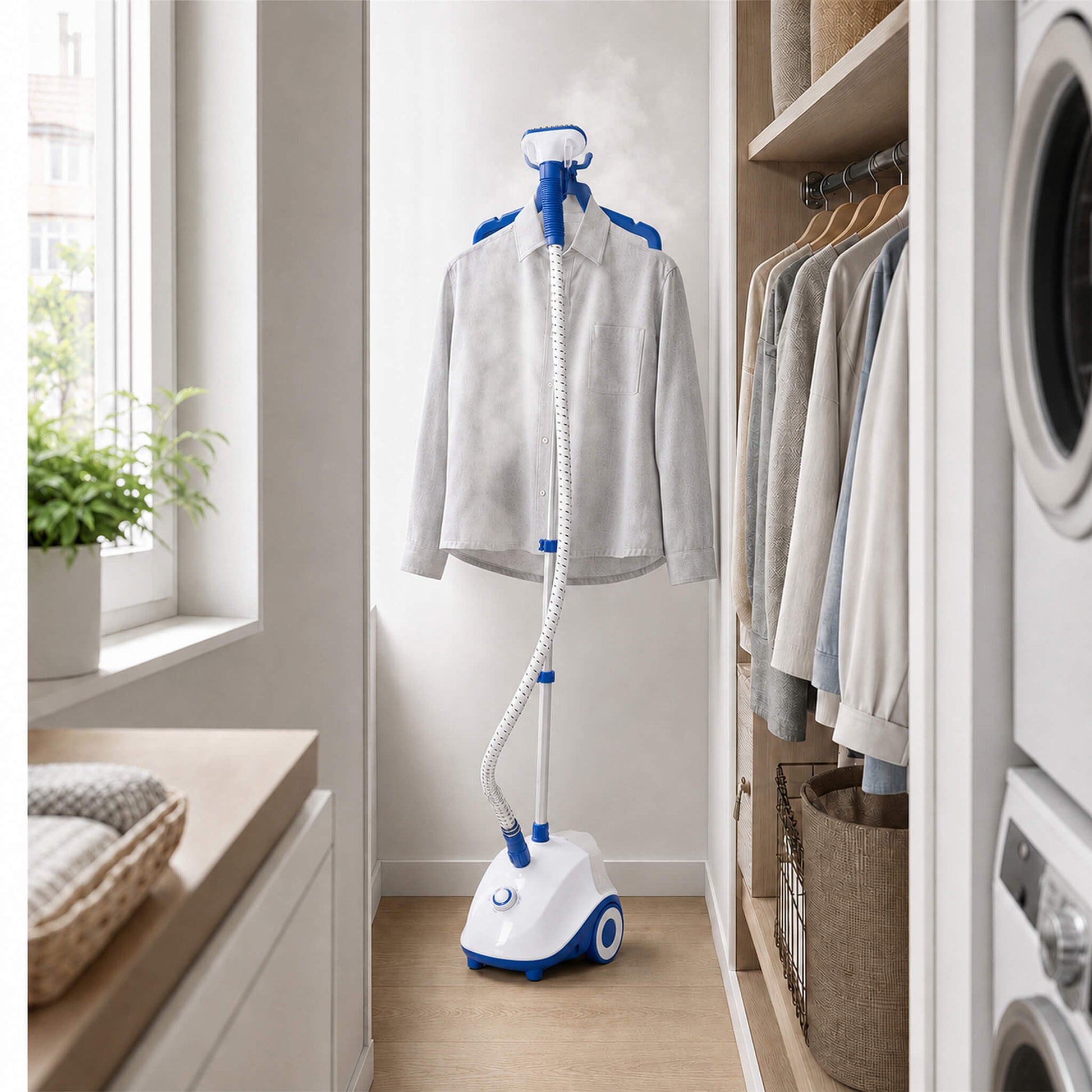 Standing Steam Garment Ironer with Rollers
