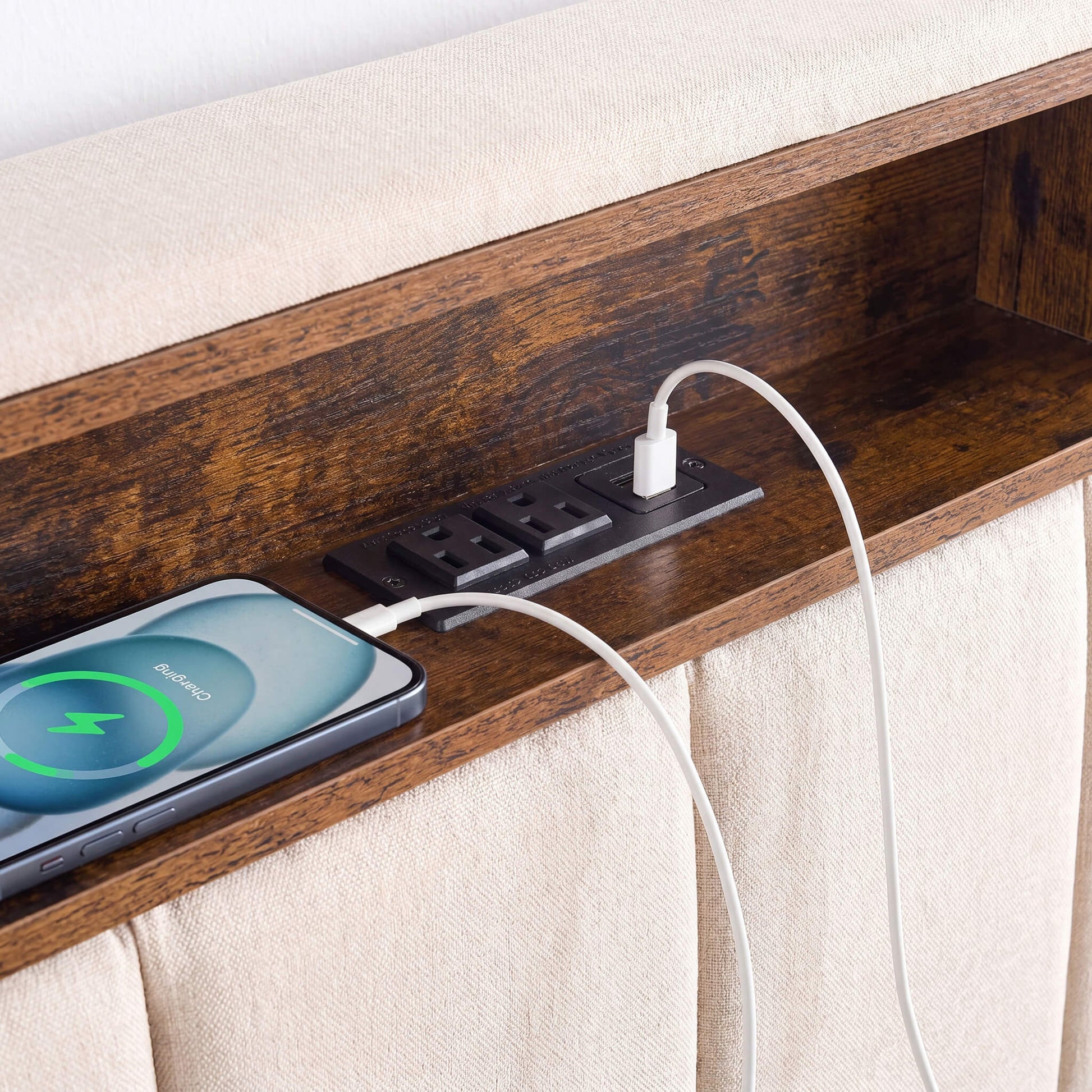 Storage Bed Frame with 4 Drawers – USB & LED Headboard