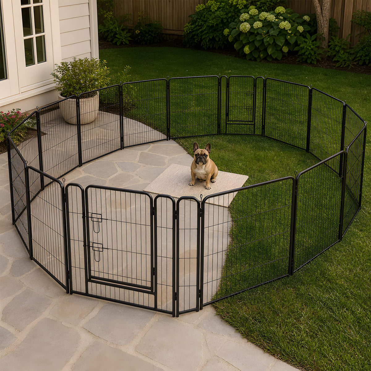 Heavy-Duty Metal Folding Dog Pen with Door