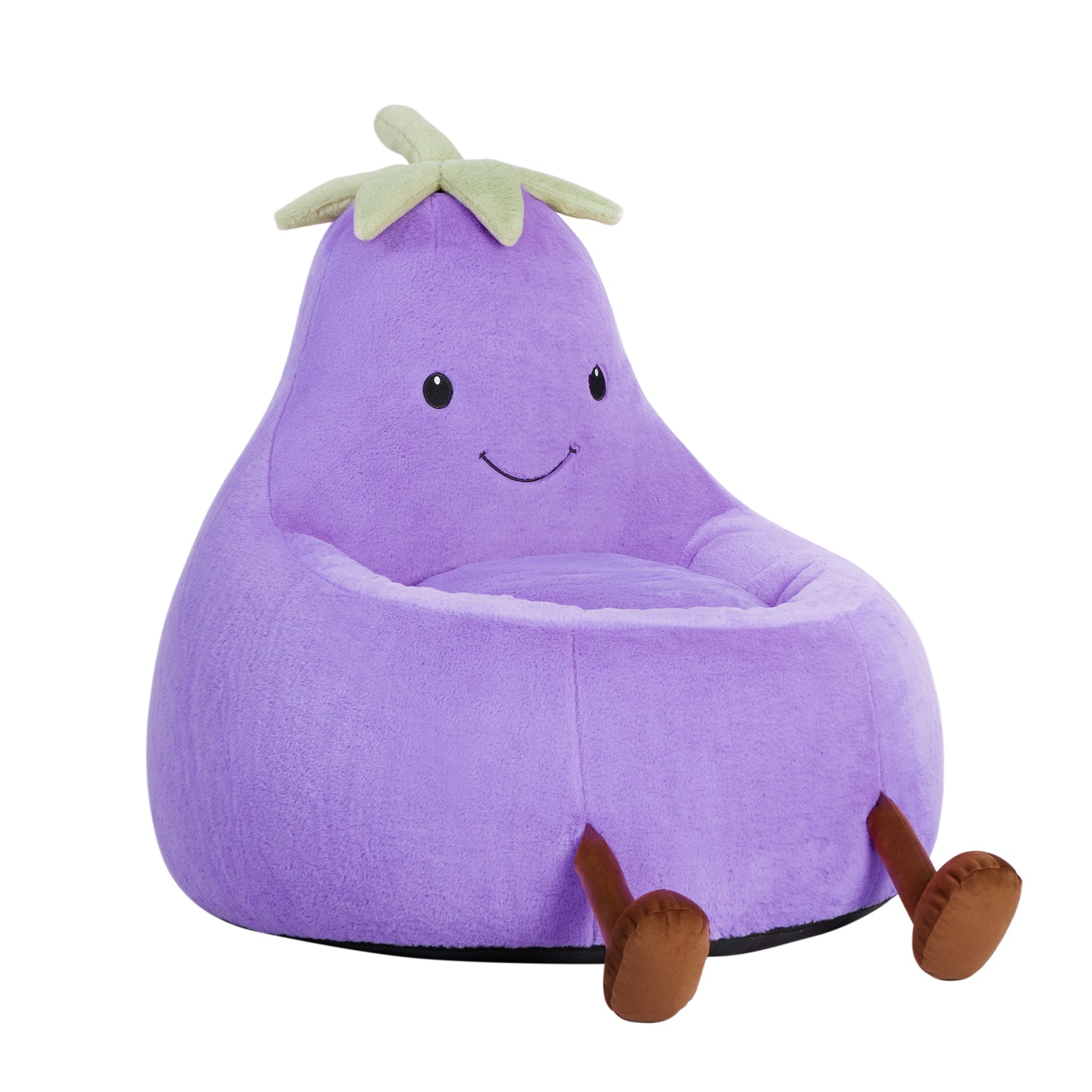 Eggplant Bean Bag Chair – Soft ＆ Supportive