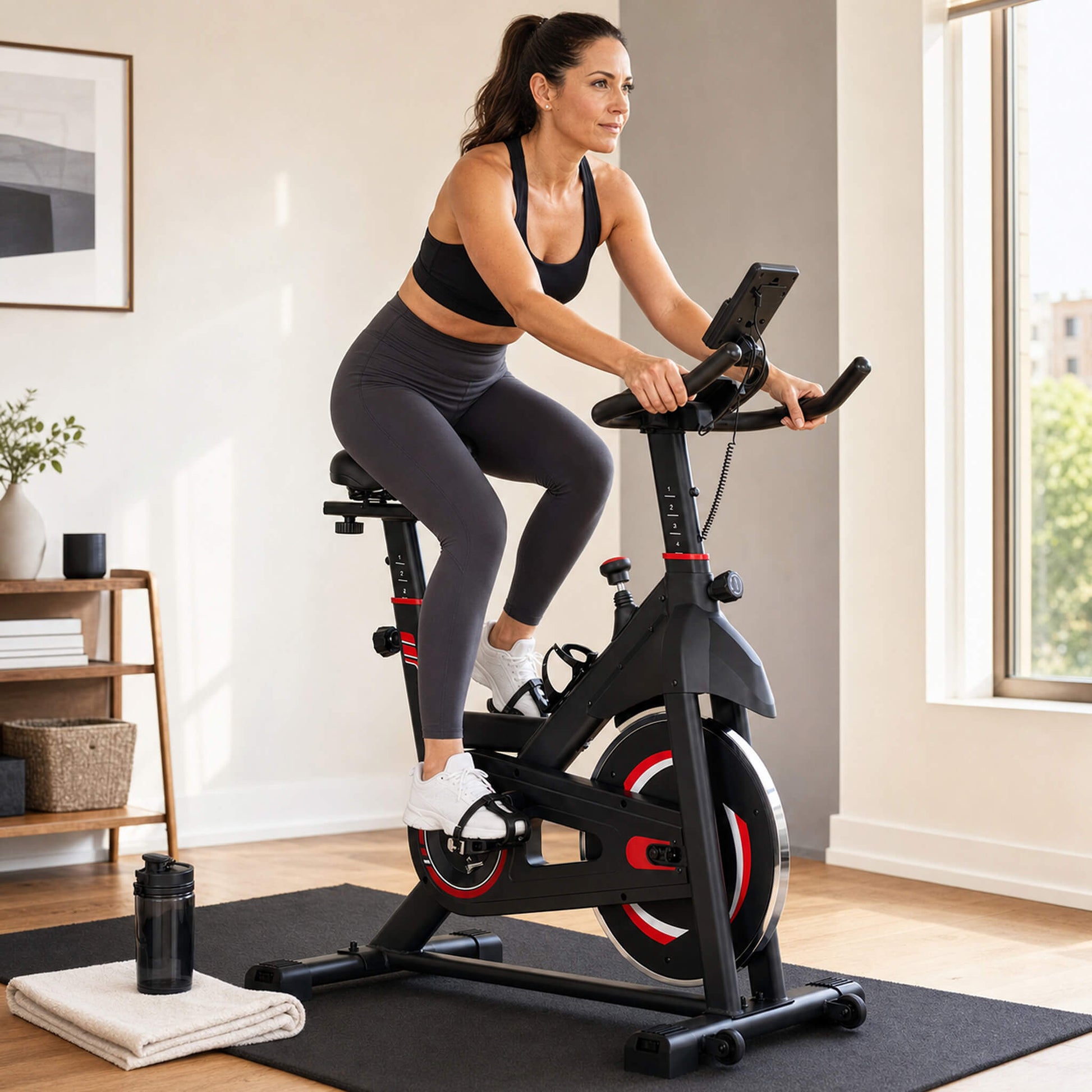 Magnetic Resistance-Type Quiet Home Exercise Bike with App Control
