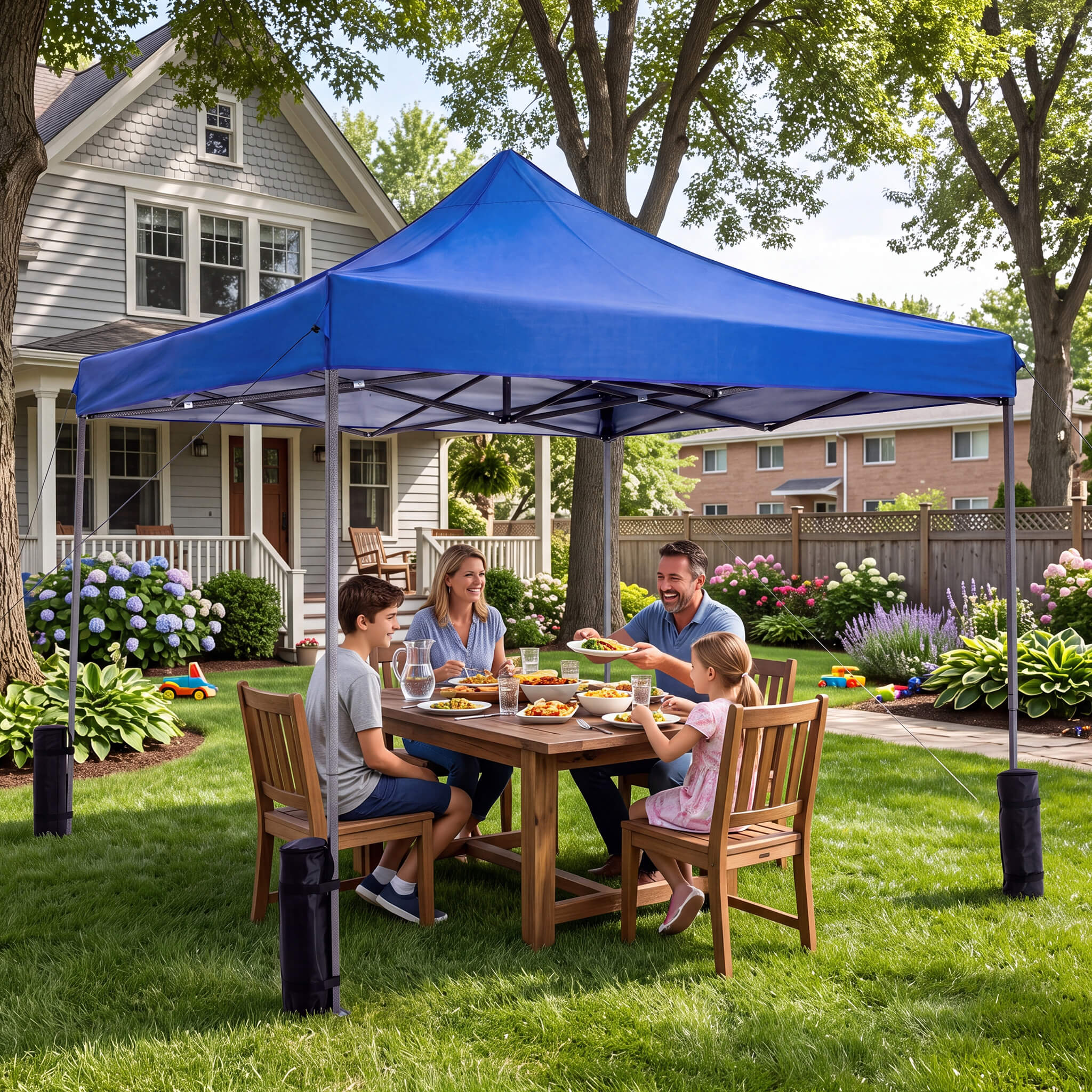 Heavy-Duty Pop-Up Portable Sunshade and Waterproof Tent for Outdoor Use