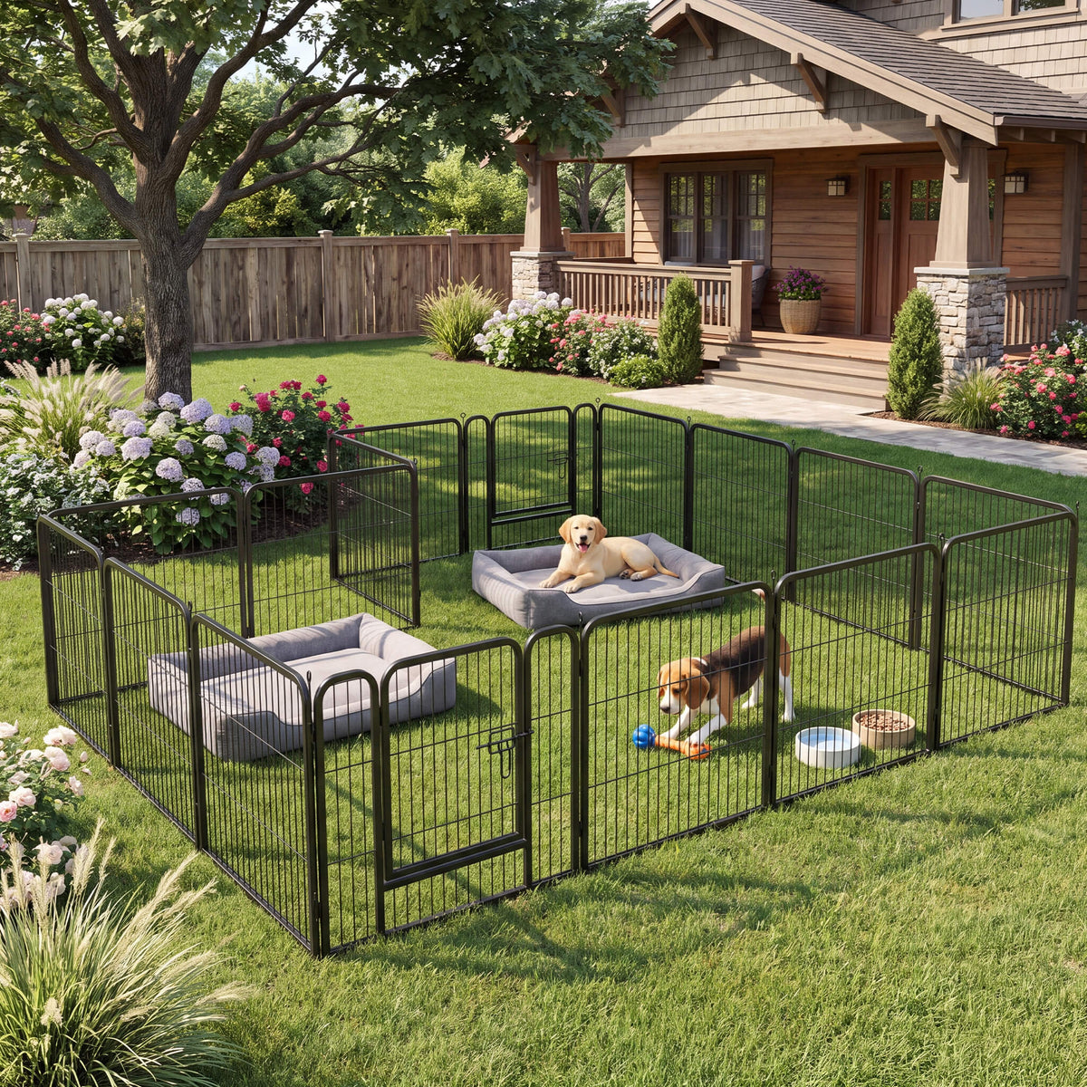 Heavy-Duty Metal Folding Dog Pen with Door
