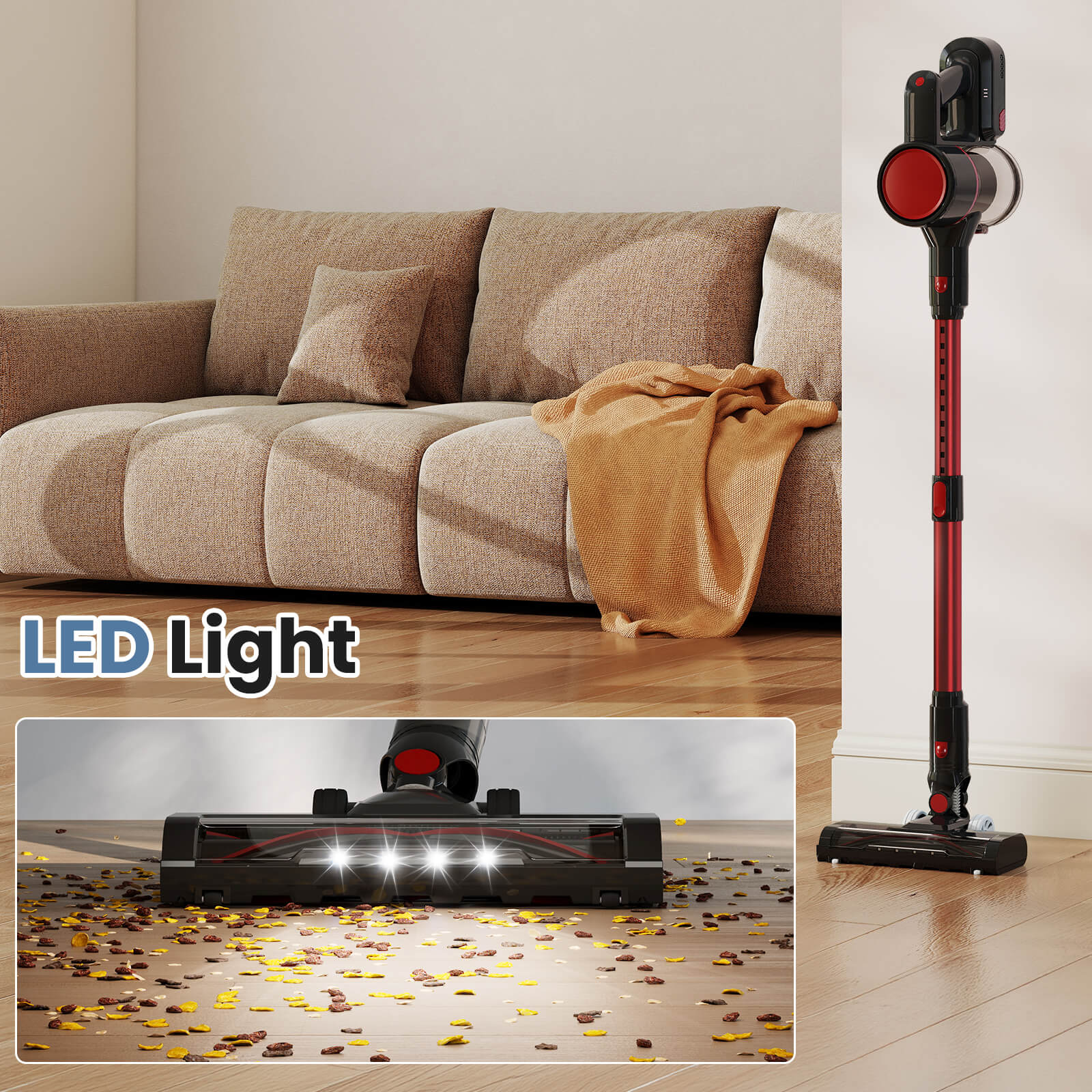 3-in-1 Wireless Compact Upright Vacuum Cleaner