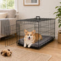 Foldable, Portable, Two-Door Metal Dog Cage