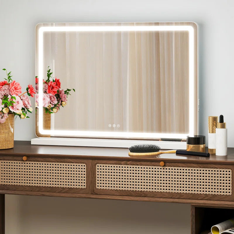 Makeup Mirror with Lights and Aluminum Alloy Frame
