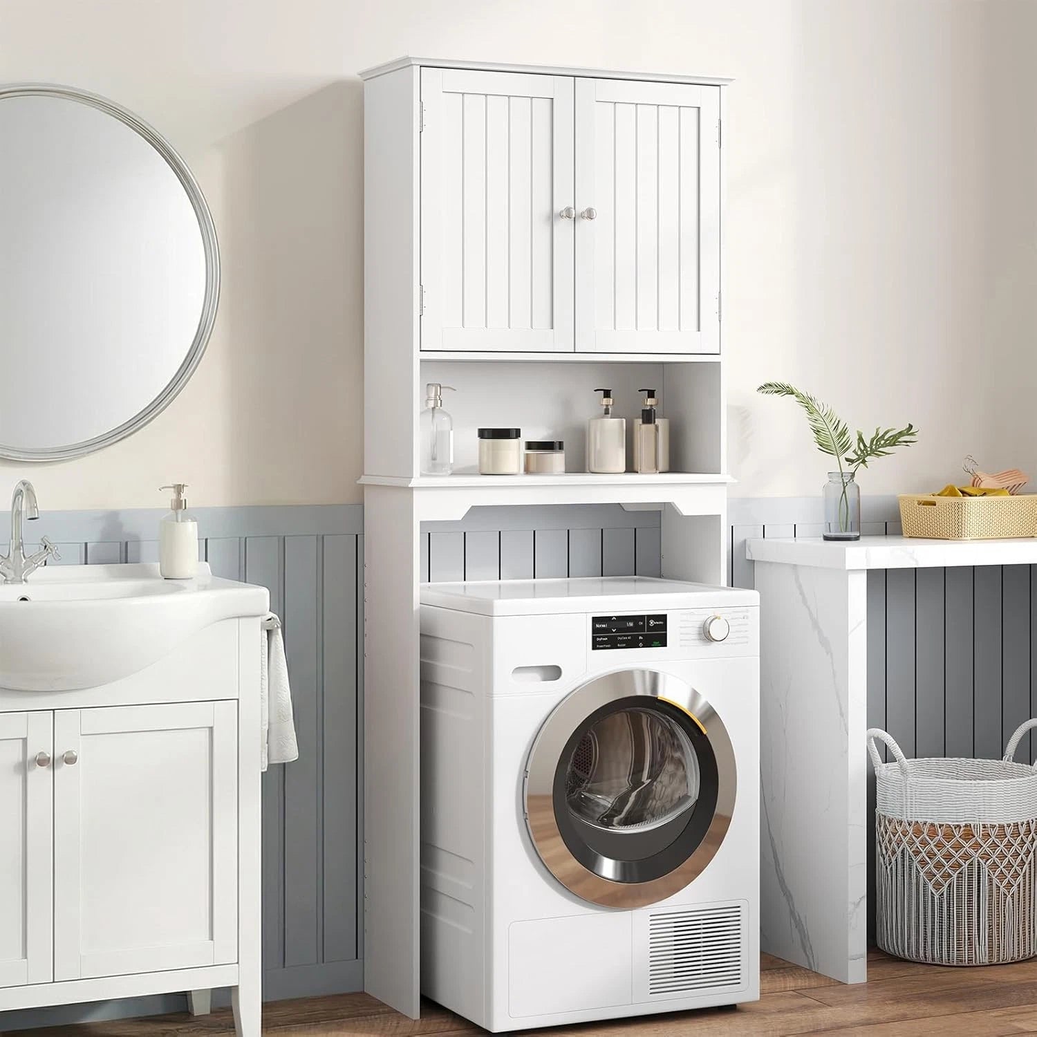 Above-Toilet Space-Saving Storage Cabinet for Bathroom